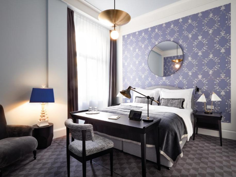 Slaapkamer van het mooie Boutique hotel Tortue in Hamburg