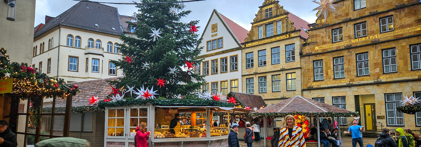 Kerstmarkt in Bielefeld op de Oude Markt
