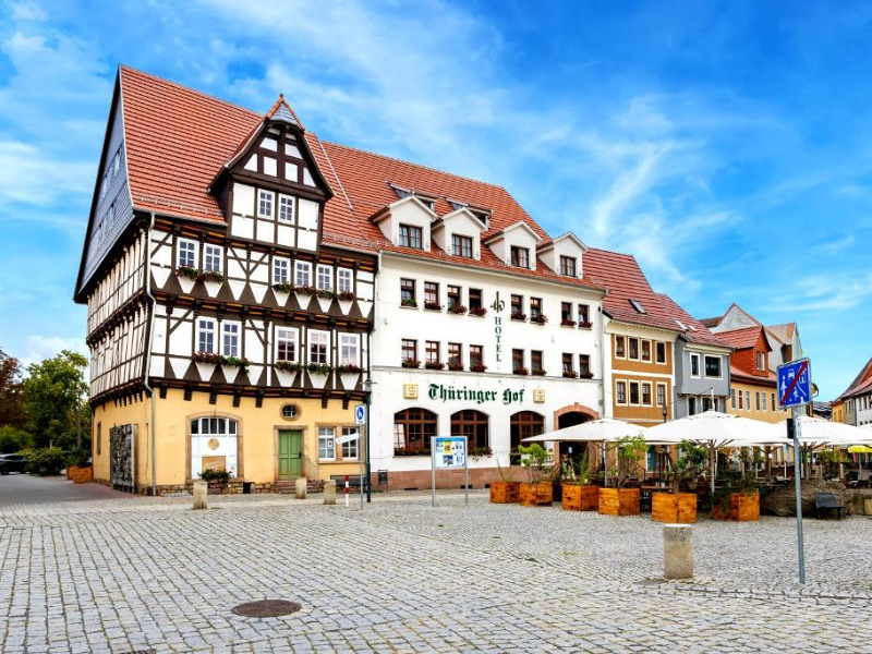 Het mooie Thuringer Hof hotel in Bad Frankenhausen