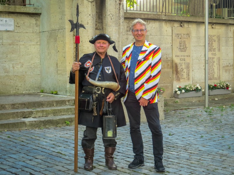 Patrick met de nachtwacht van Bad Windsheim