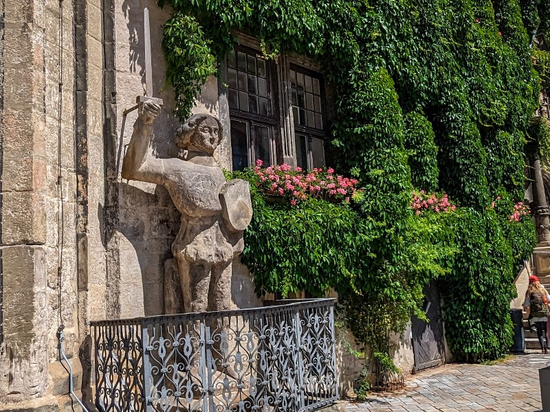 Vrijheidssymbool Roland voor het stadhuis in Quedlinburg