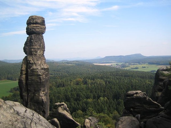 Rotsformatie in de Sachsische Schweiz