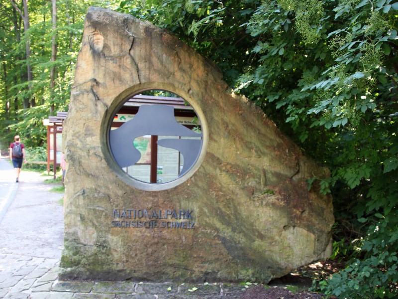 Ingang van het Nationale Park Sächsische Schweiz