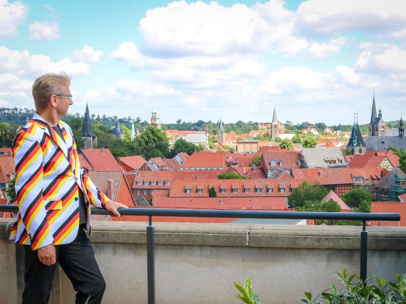 Uitzicht over Quedlinburg vanaf de Schlossberg